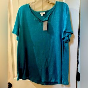 NWT JJill teal green top